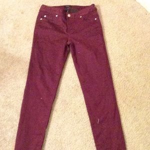 Burgundy Jeans